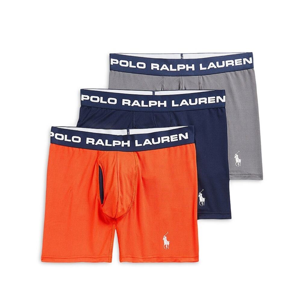 NIB Polo Ralph Lauren Men Perfect Pouch Boxer Briefs 3-Pack Multi Size M
